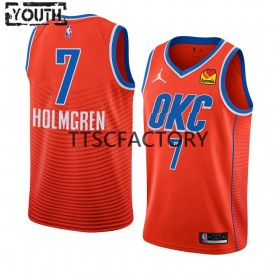 Maillot Basket Enfant Oklahoma City Thunder Chet Holmgren 7 Nike 2022-23 Statement Edition Orange Swingman
